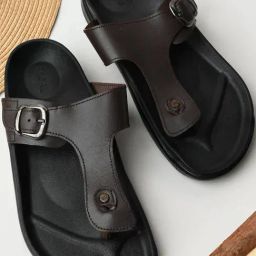 Regal Men's Brown T-Strap Sandals-picture-39
