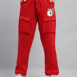 Monte Carlo Red Cotton Blend Regular Printed Lower-picture-21