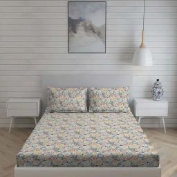 Living Scapes by Pantaloons Multicoloured Single Flat Bedsheet Set-17