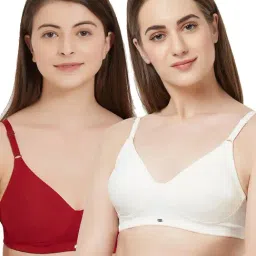 Soie Multicolor Non Wired Non Padded Everyday Bra (Pack Of 2)-32