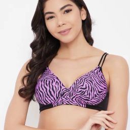 Clovia Purple Non Wired Padded T-Shirt Bra-image-27