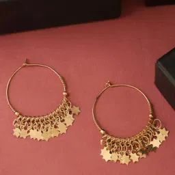 NVR Gold Plated Hoop Earrings for Women-picture-47
