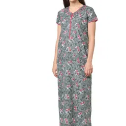 Sweet Dreams GREY Floral Print Nighty-picture-18