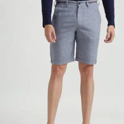 United Colors Of Benetton Grey Slim Fit Self Pattern Shorts-image-48