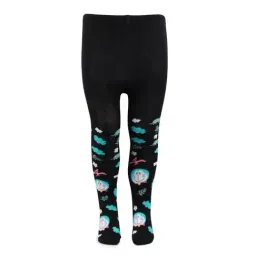 Bonjour Kids Black Doraemon Print Tights-image-80