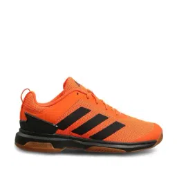 Adidas Men's IND TOP Orange Indoor Court Shoes-picture-15