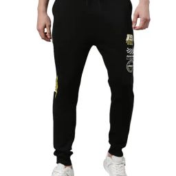 Proline Black Regular Fit Joggers-image-29