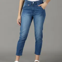SHOWOFF Blue Regular Fit High Rise Jeans-15