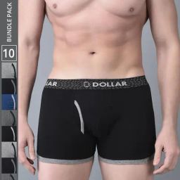 Dollar Bigboss Assorted Cotton Regular Fit Trunks - Pack Of 10-picture-24