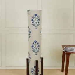 Fabindia Esha Multicolor Cotton Blend Small Ambient Floor Lamp-picture-27
