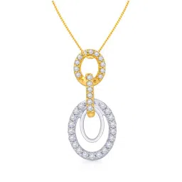 Malabar Gold and Diamonds 18k Two Tone Gold Pendant for Women-image-25