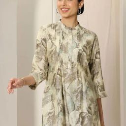 Libas Beige Printed Kurti-image-4
