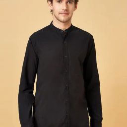 People By Pantaloons Black Cotton Regular Fit Shirt-image-37