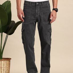 Mast & Harbour Men Straight Fit Stretchable Jeans-image-74