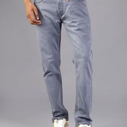 V-Mart Men Cotton Slim Fit Mid-Rise Light Fade Jeans-picture-46