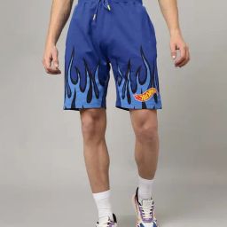Free Authority Hot Wheels Royal Blue Regular Fit Printed Shorts-image-17