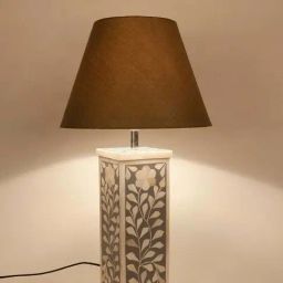 Fabindia Anika Grey Resin Table Lamp-image-11