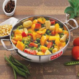 Hazel Silver Stainless Steel Induction Bottom Kadhai (4 L)-40