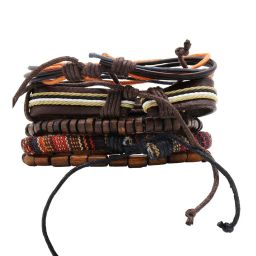 Joker & Witch Pop-o-color Bohemian Multi Color Men's Bracelet - Set of 5 image 3
