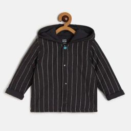 MINIKLUB Kids Black Striped Full Sleeves Jacket-image-26