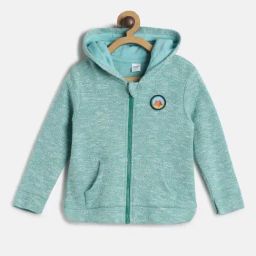 MINIKLUB Kids Green Textured Full Sleeves Jacket-image-46