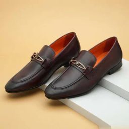 Ruosh Men's Burgundy Formal Loafers-image-29