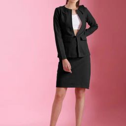 SELVIA Black Above Knee Co-Ord Set-image-39