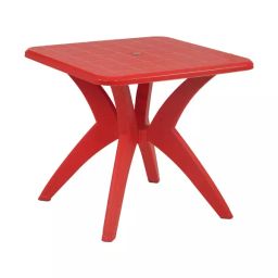 SUPREME Dinner Plastic Square Table Red-13