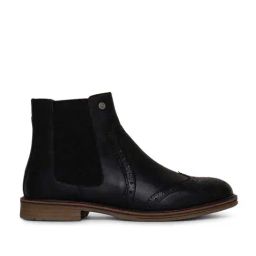 Ezok Men's Black Chelsea Boots-image-86