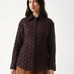 RAREISM Dusky Brown Cotton Solid Shirt-picture-26