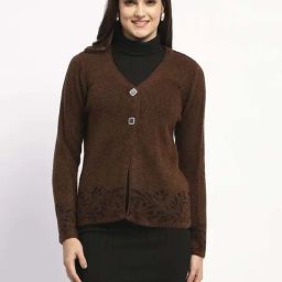 MADAME Brown Self Cardigan-image-65