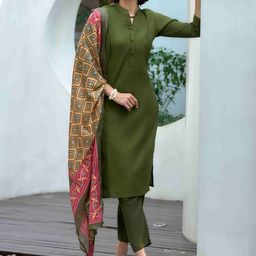 MOJILAA Women Regular Kurta with Trousers & With Dupatta-image-36