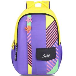 Skybags Maze Pro 01 Yellow & Purple Polyester Printed Backpack - 35 Ltrs-image-21