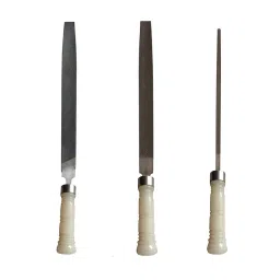 LXMI 6 inch (152.4 mm) Flat Half Round File Tool With PVC Handle, AZFHR06_2 (Set of 3) image 1