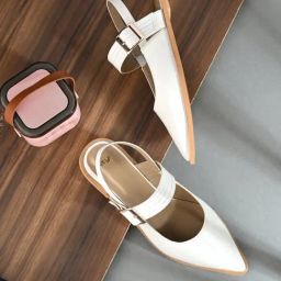 Styli Women's White Back Strap Sandals-image-43