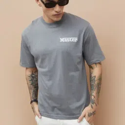 Fame Forever By Lifestyle Grey Relaxed Fit Printed T-Shirt-picture-40