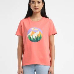 Levi's Pink Cotton Graphic Print T-Shirt-picture-27