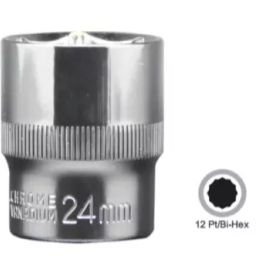 Durelo 34mm Mirror Finish Chrome Vanadium Steel 12PT Bi-Hex Socket-17