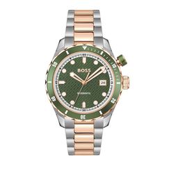 BOSS Men Dial & Stainless Steel Bracelet Style Straps Analogue Automatic Solar Powered Watch 1514181-45