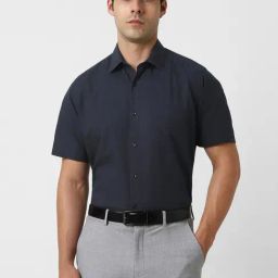 Van Heusen Navy Regular Fit Shirt-image-96