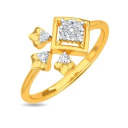 Kisna Diamond & Gold Jewellery Daisy 18k (750) Diamond & Gold Ring For Women-picture-27