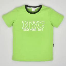 YOUMAA Boys Green Cotton Graphic T-Shirt-image-43