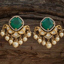 Kushal's Fashion Jewellery Green Victorian Polished Kundan Earring for Women435452-picture-13
