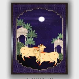 Indian Classic Art Multicolor Canvas Abstract Wall Art-image-75