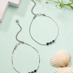 NVR Minimal Silver Brass Anklets-image-35