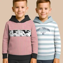Hellcat Red and Blue Regular Fit Printed Sweatshirt - Pack of 2-picture-40