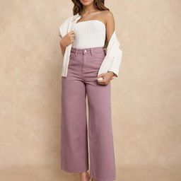 RAREISM Women Relaxed Loose Fit High-Rise Trousers-picture-20