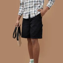 Forca By Lifestyle Black Regular Fit Cargo Shorts-35