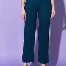 BUY NEW TREND Women Comfort High-Rise Pleated Trousers-image-58