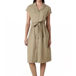 Van Heusen Khaki Shirt Dress-image-16